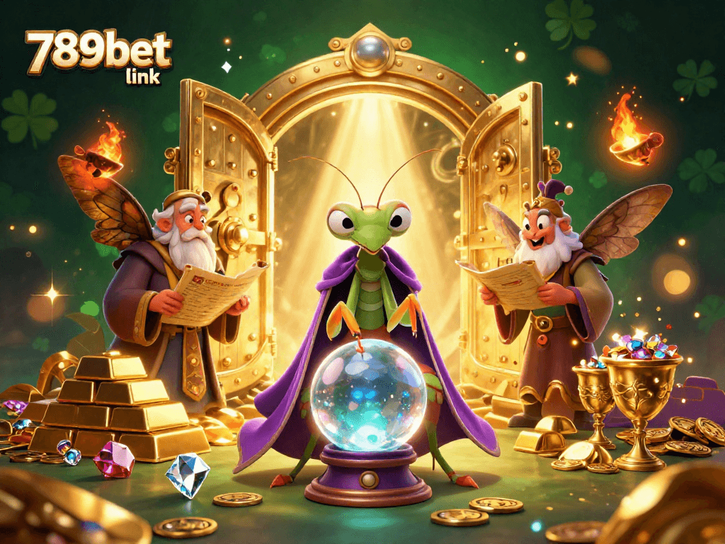 Engage with the 789bet link through this vibrant online casino scene with enchanting characters.