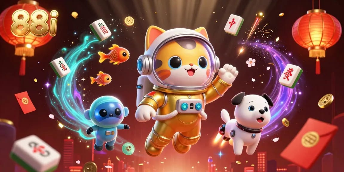 Experience 88i's virtual gaming universe with vibrant 3D elements and thrilling casino action