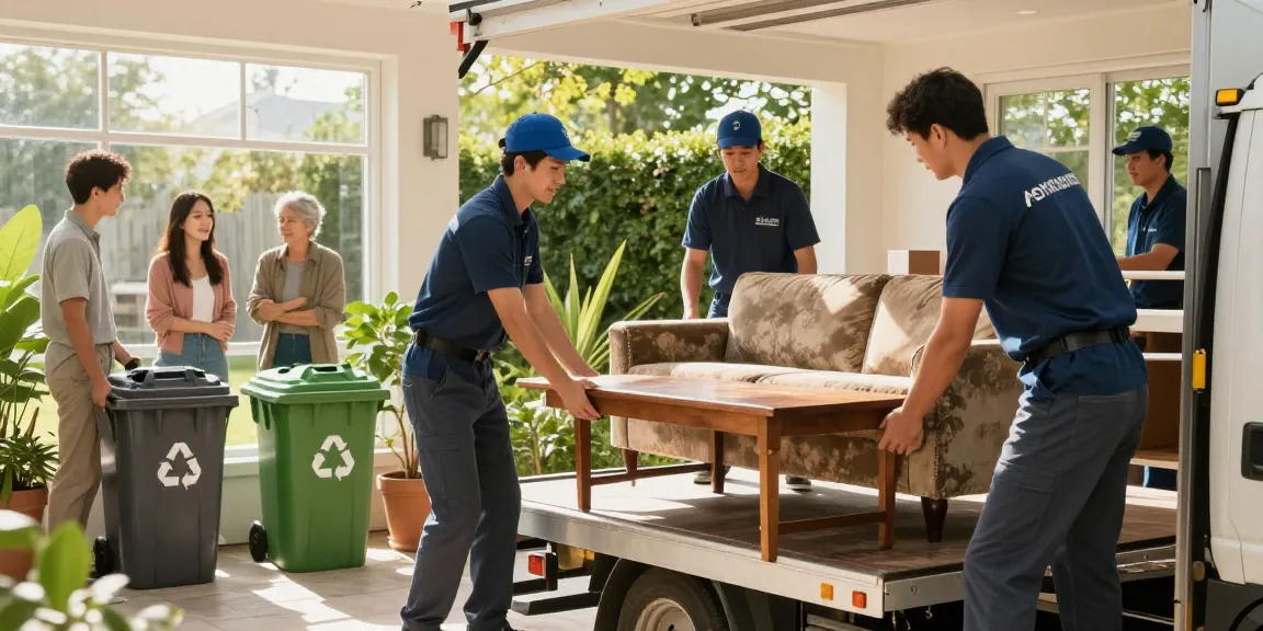 Efficient london house clearance team removing old furniture and rubbish from a home.