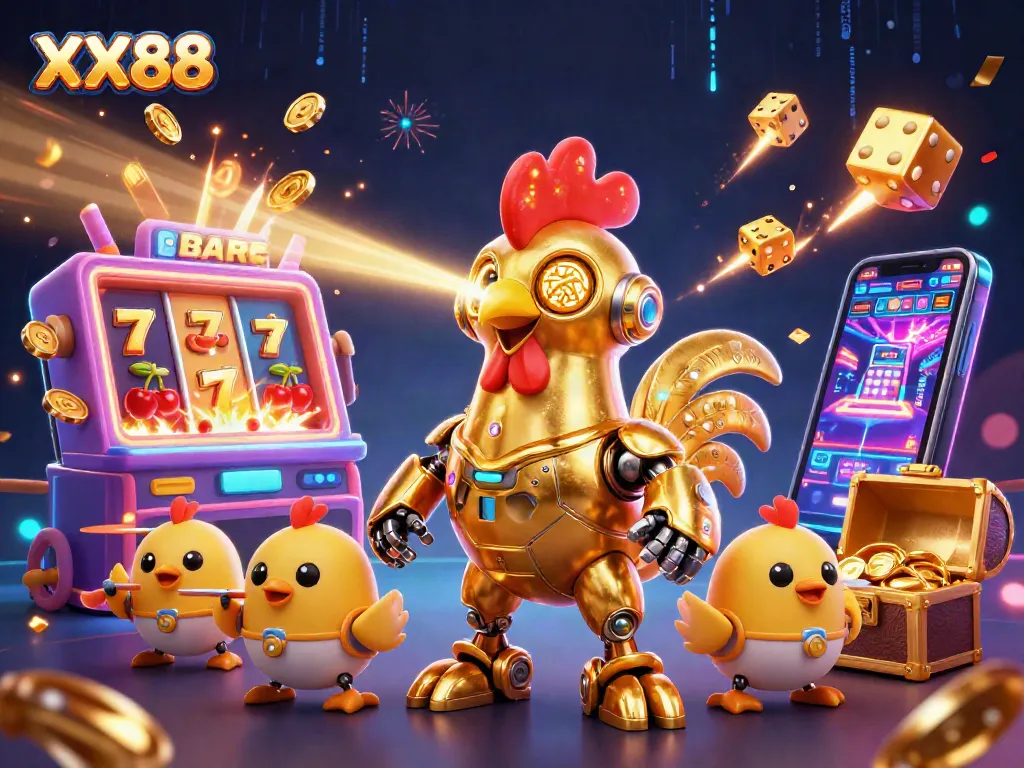 Engage with winning strategies at XX88, featuring a vibrant casino illustration brimming with excitement.