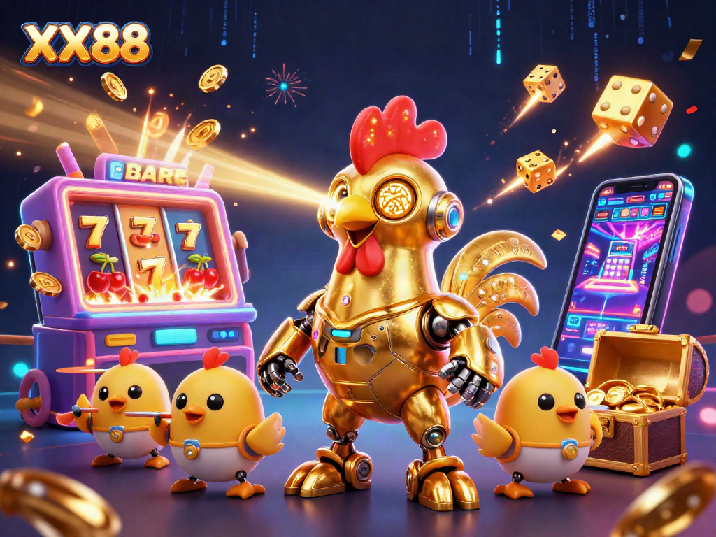Engage with winning strategies at XX88, featuring a vibrant casino illustration brimming with excitement.