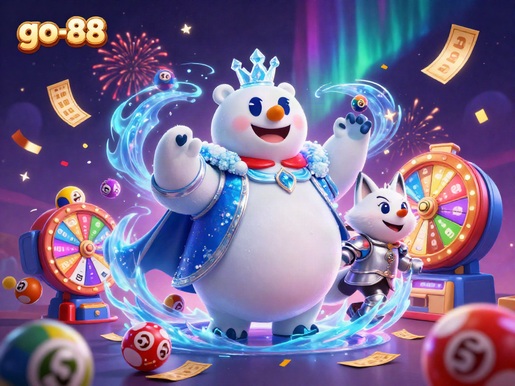Engage with go-88's vibrant casino experience featuring lively characters and dynamic gaming elements.