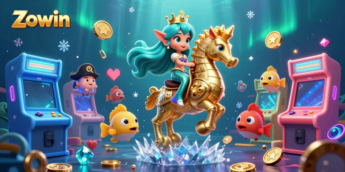 Play thrilling games at Zowin with vibrant 3D characters set in an exciting underwater casino scene.
