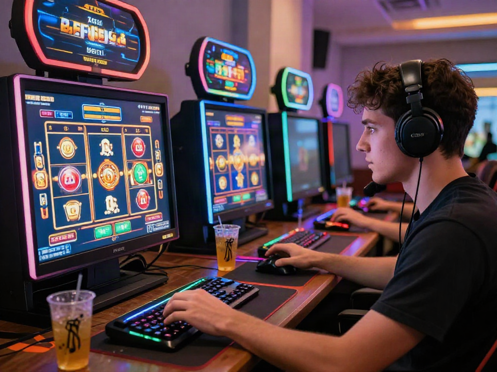 Player immersed in a thrilling da88 online gaming experience at home.