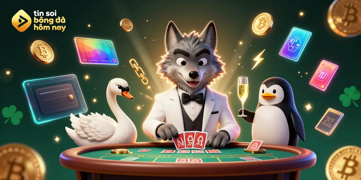Bet on "tin soi kèo bóng đá hôm nay" with our elegant 3D characters and crypto elements in a vibrant casino scene.
