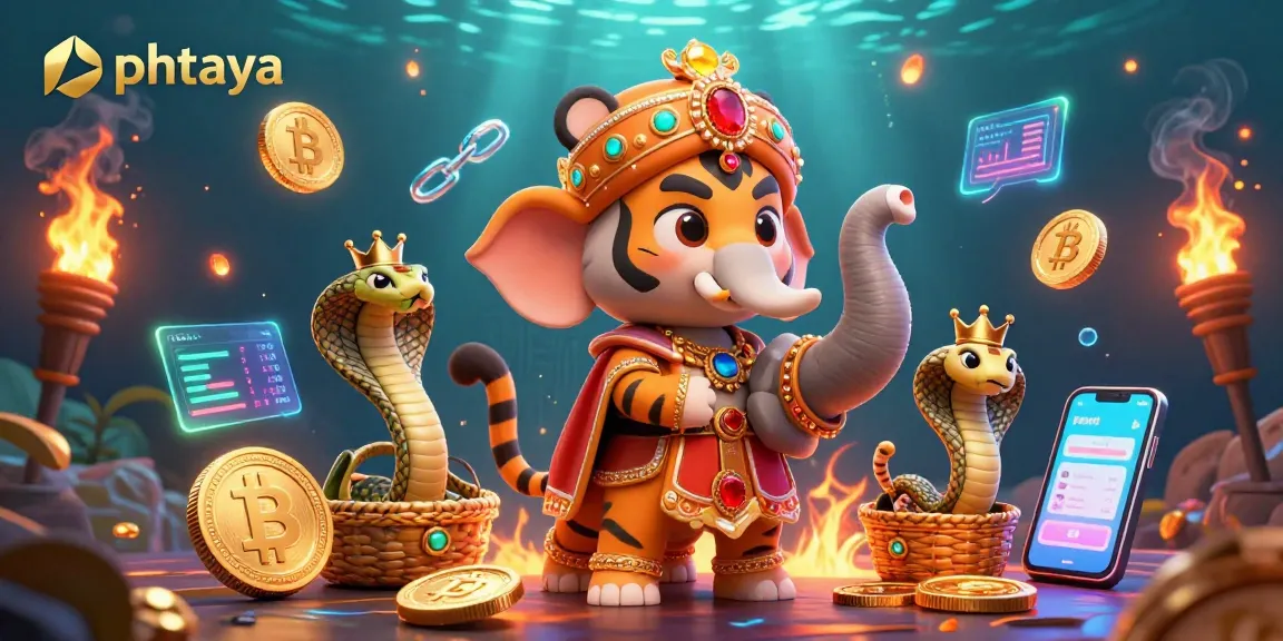 Phtaya offers thrilling online gaming with vibrant 3D casino illustrations featuring engaging characters and dynamic crypto elements.