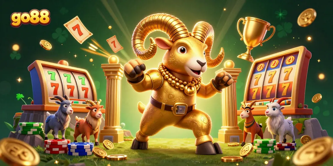 Experience exciting gameplay with go88's slot games and colorful gold coins flying around.
