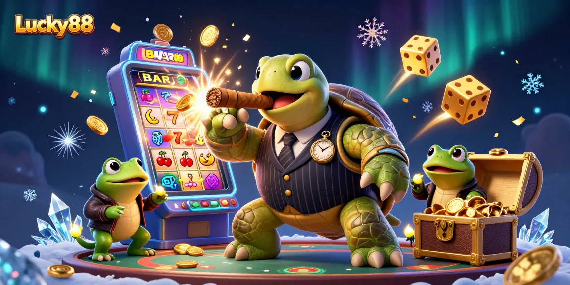 Experience thrilling gameplay on Lucky88 with vibrant 3D casino characters and dynamic slot elements.