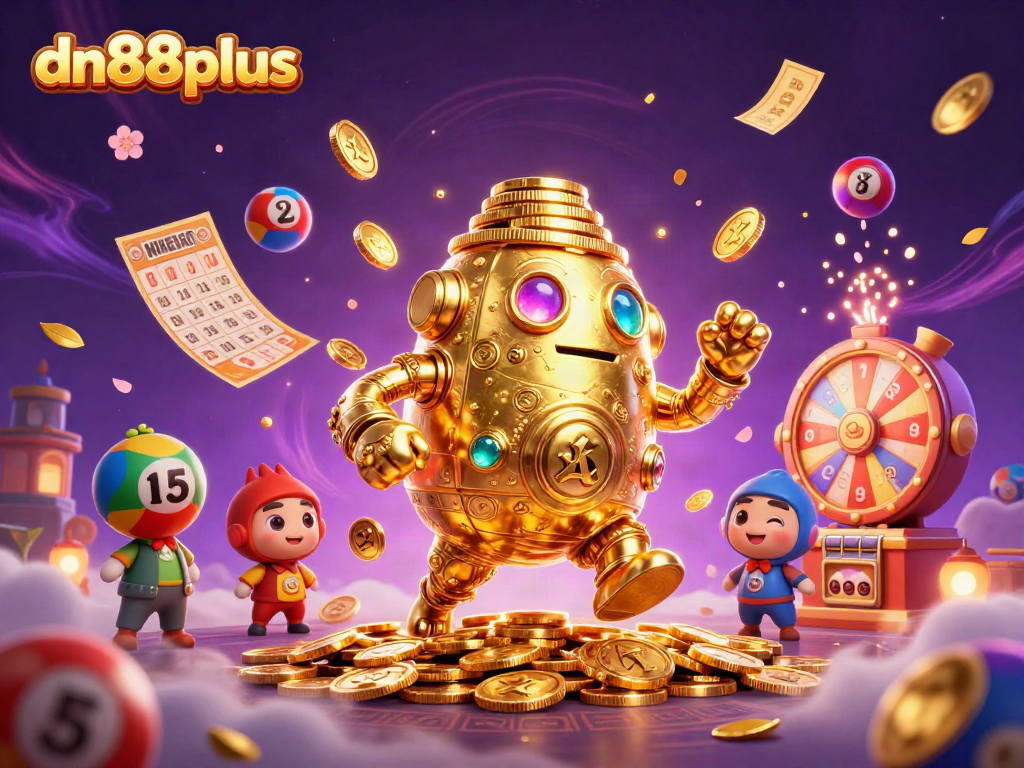 Engage in thrilling gameplay with dn88plus featuring a dynamic scene of a golden golem and games.