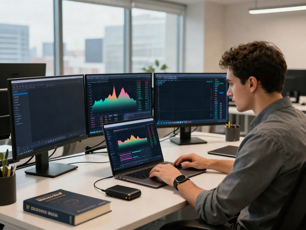 Durov2 Kick analysis in a secure cryptocurrency trading setup showcasing multiple screens and DeFi platform tools.