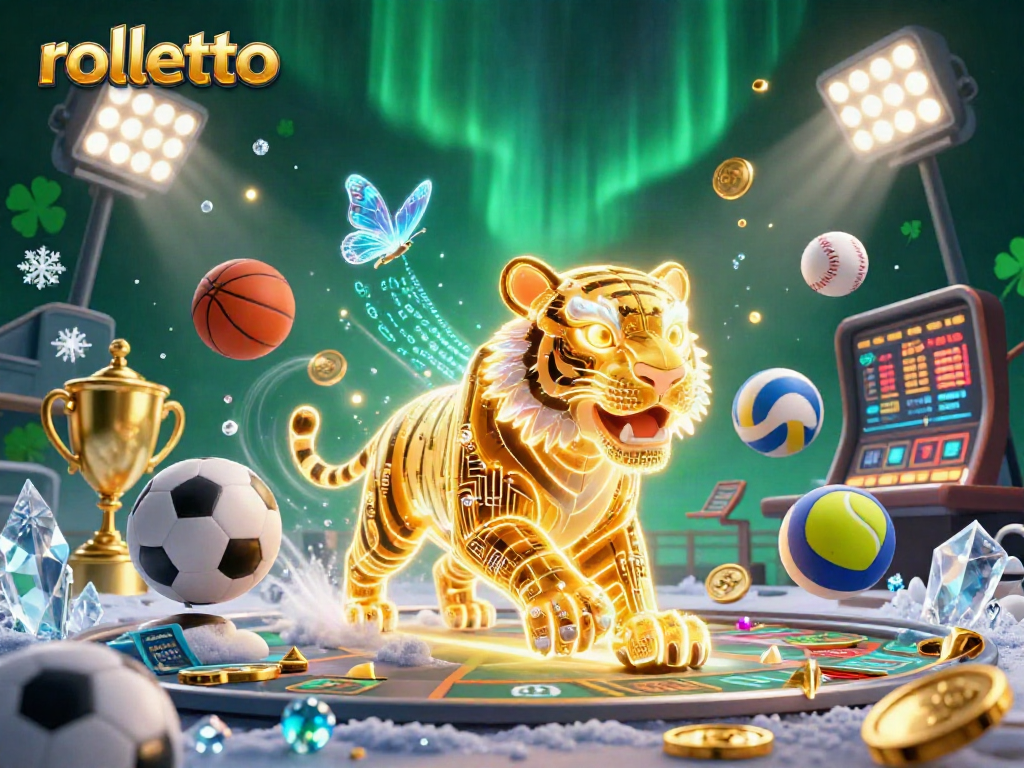 Engage with rolletto and win big in this vibrant, dynamic casino scene with immersive 3D elements.