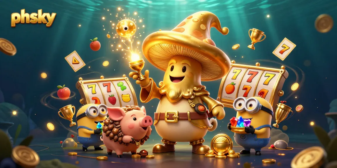 Engage with phsky at the top online casino, featuring dynamic golden wizard and treasures.