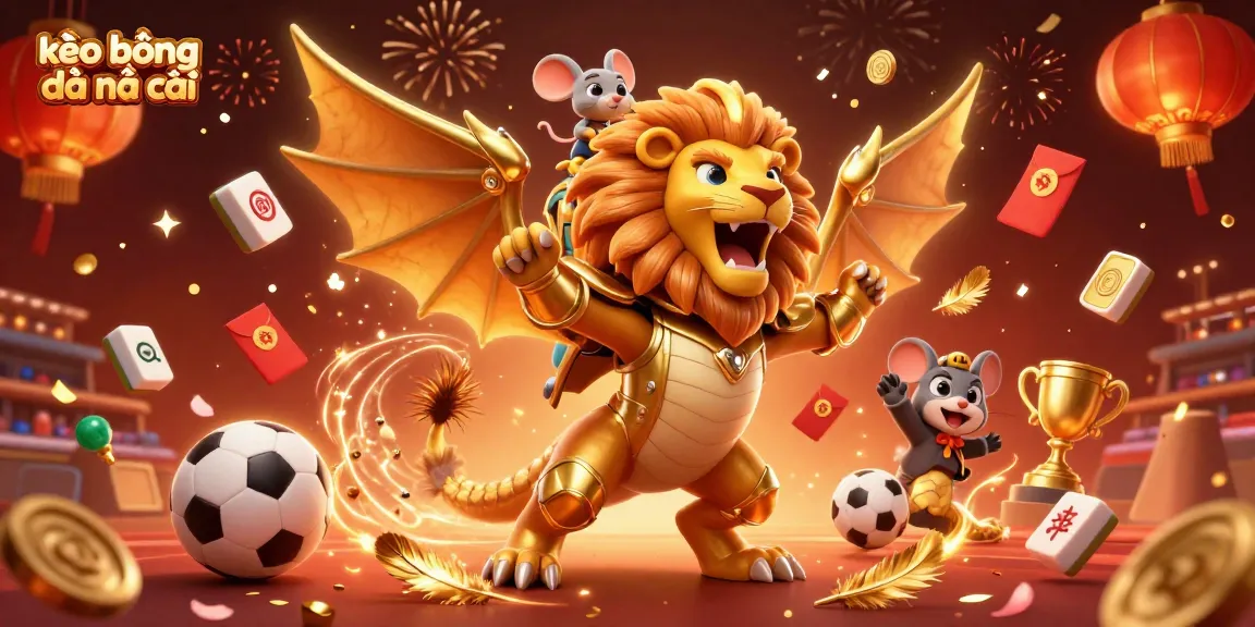 Engage with kèo bóng đá nhà cái through our dynamic sports betting illustration full of excitement and vibrant details.