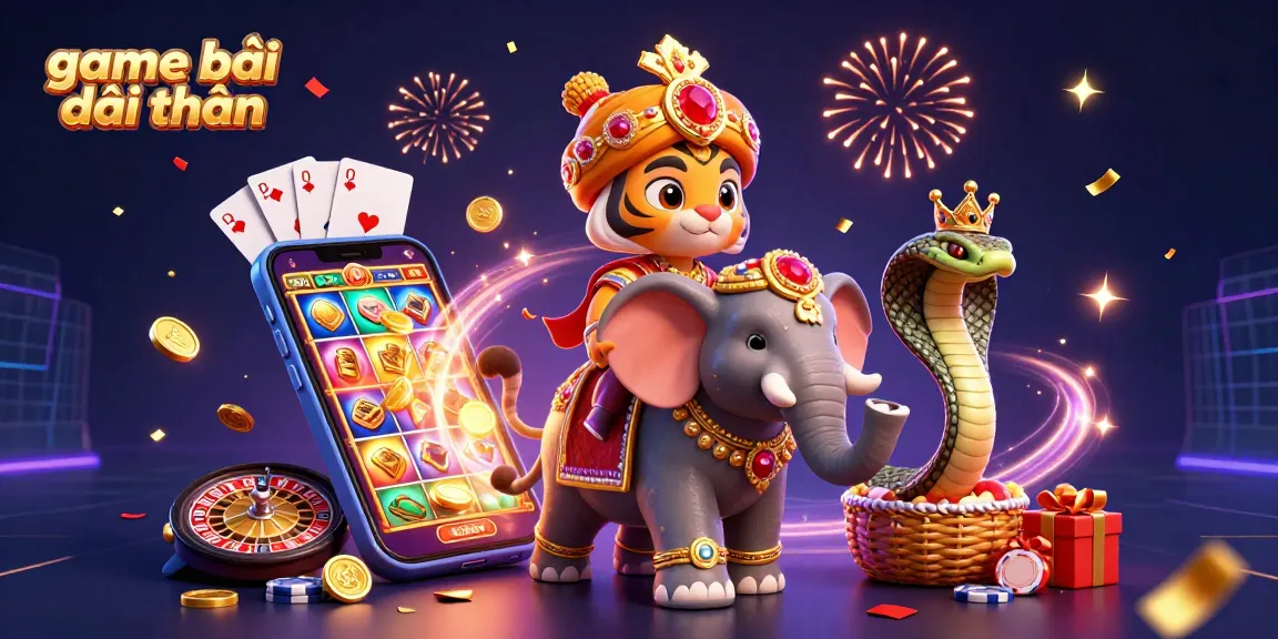Experience the thrill of game bài đổi thưởng with vibrant characters and exciting casino elements.