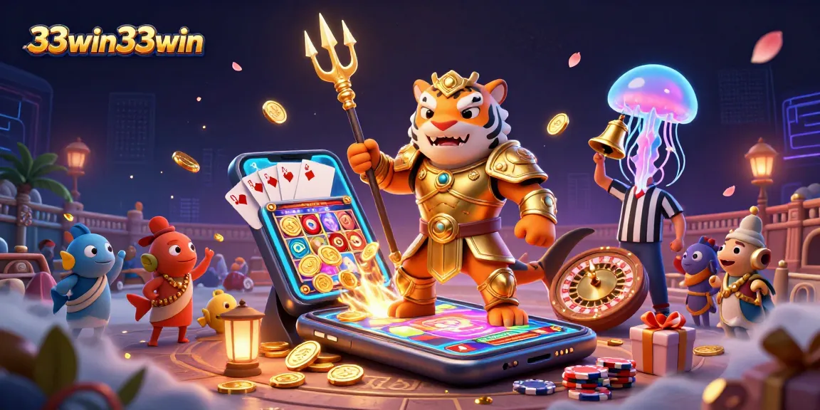 Experience thrilling gameplay with 33win33win in this vibrant underwater casino scene.