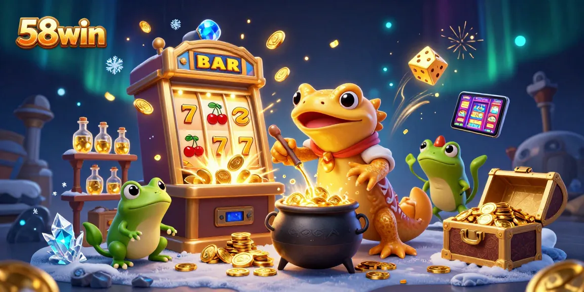 Interactive gaming scene showcasing 58win's immersive slot experience with a magical atmosphere.