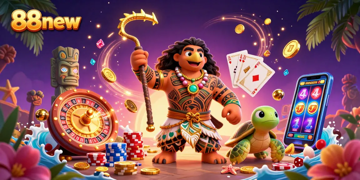 Experience thrilling wins at 88new with a vibrant casino scene showcasing a demigod hawk, golden coins, and classic games.