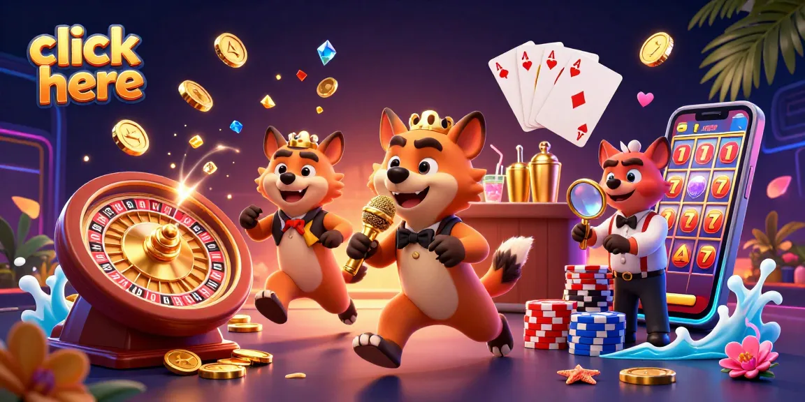click here to enjoy a vibrant scene of hyenas in a comedy casino with sparkling gems and coins.