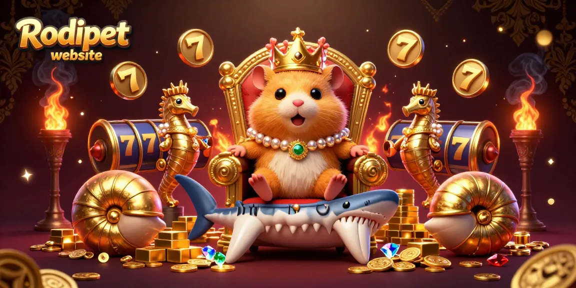 Experience the charm of the Rodipet website through this vibrant casino-themed 3D illustration.