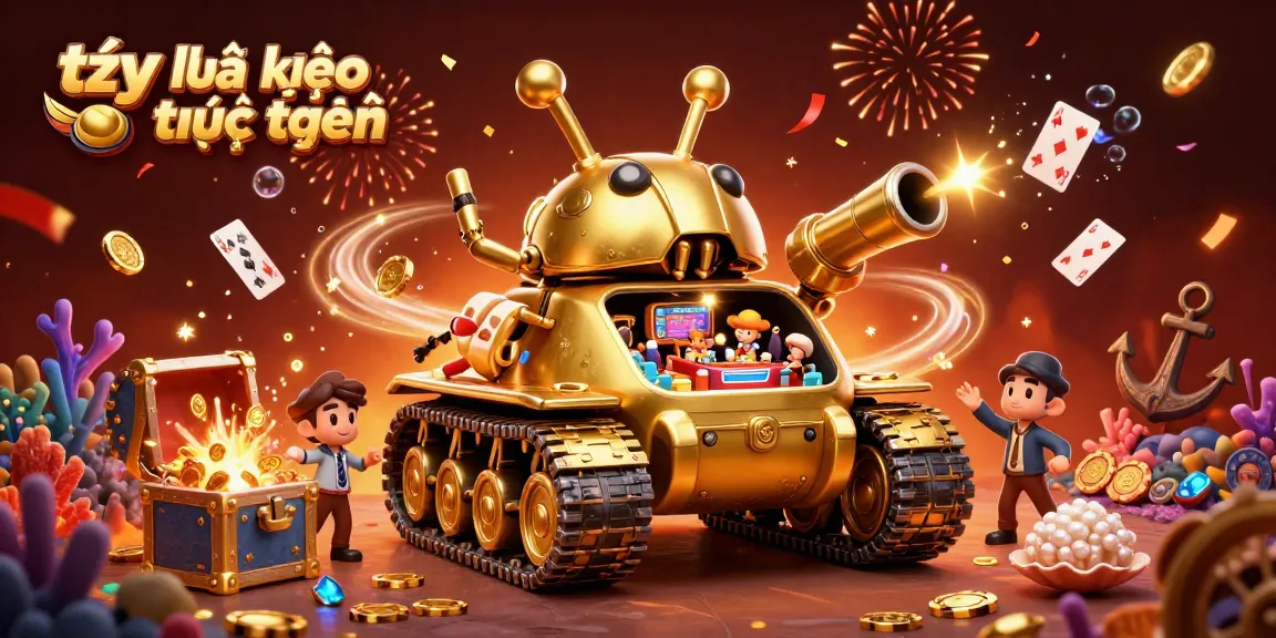 Experience the excitement of tỷ lệ kèo trực tuyến with a vibrant casino-themed illustration featuring a golden beetle tank.