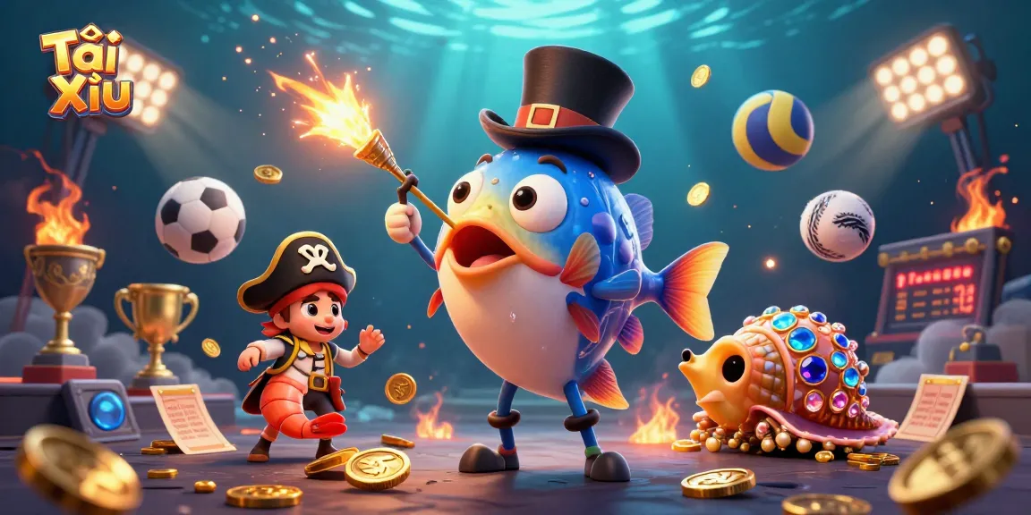 Experience thrilling moments in Tài Xỉu as animated characters celebrate amidst dynamic casino elements and vibrant visuals.